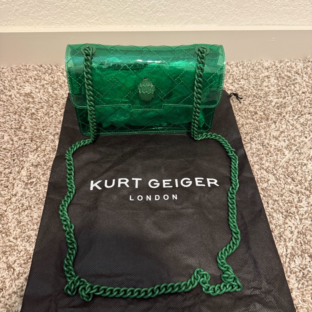Green Vinyl Kurt Geiger Medium Kensington - NWOT